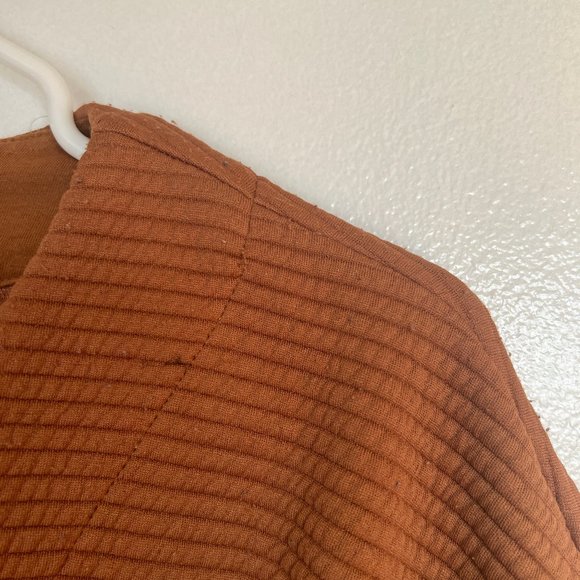 Madewell Texture & Thread Wrap Jacket Quilted Size M in Mustard/Orange - Picture 3 of 8